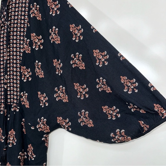 Knox Rose Bishop 3/4 Sleeve A-line Black Dress - Picture 5 of 7